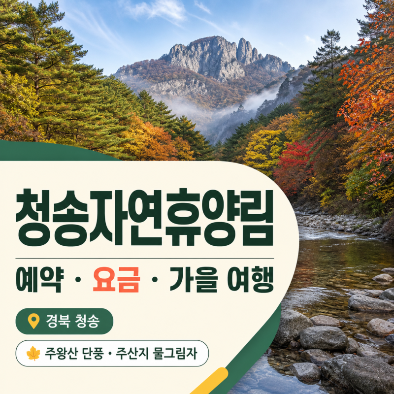 휴양림 50편 / 청송자연휴양림 예약 방법 · 요금 총정리 (주왕산 단풍·주산지 가을 여행, 경....