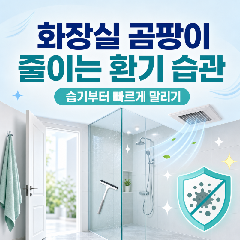 화장실 곰팡이를 줄이는 환기 습관｜습기부터 빠르게 말리는 방법