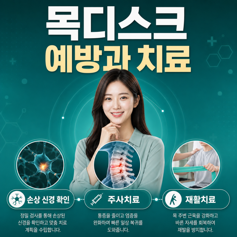 시청역 목디스크, 주사치료와 재활치료의 조화가 필요한 이유