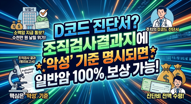 보험 D코드 일반암 청구, 숨은 진단비 100% 받는 법