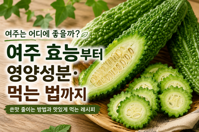 여주는 어디에 좋을까? 여주 효능부터 영양성분·먹는 법까지
