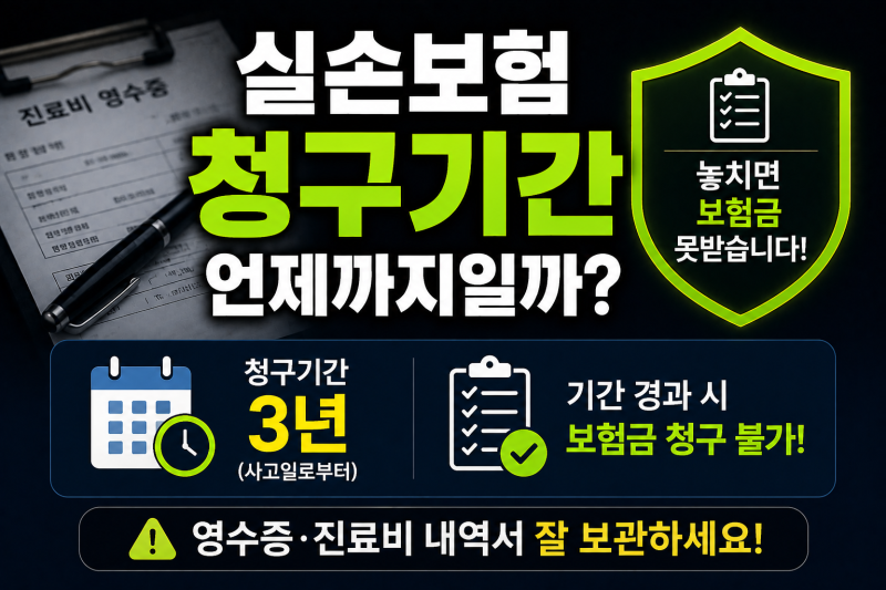 실손보험 청구기간 지나기 전에 확인할 것, 과거 병원비 청구방법