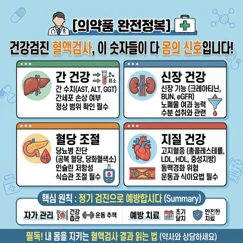 건강검진 결과지 혈액검사, 이 숫자들이 뭔지 정리했습니다 ① 간·신장·혈당·지질