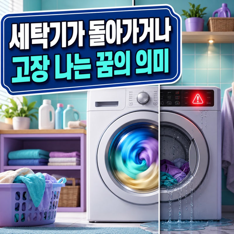 세탁기가 돌아가거나 고장 나는 꿈의 의미