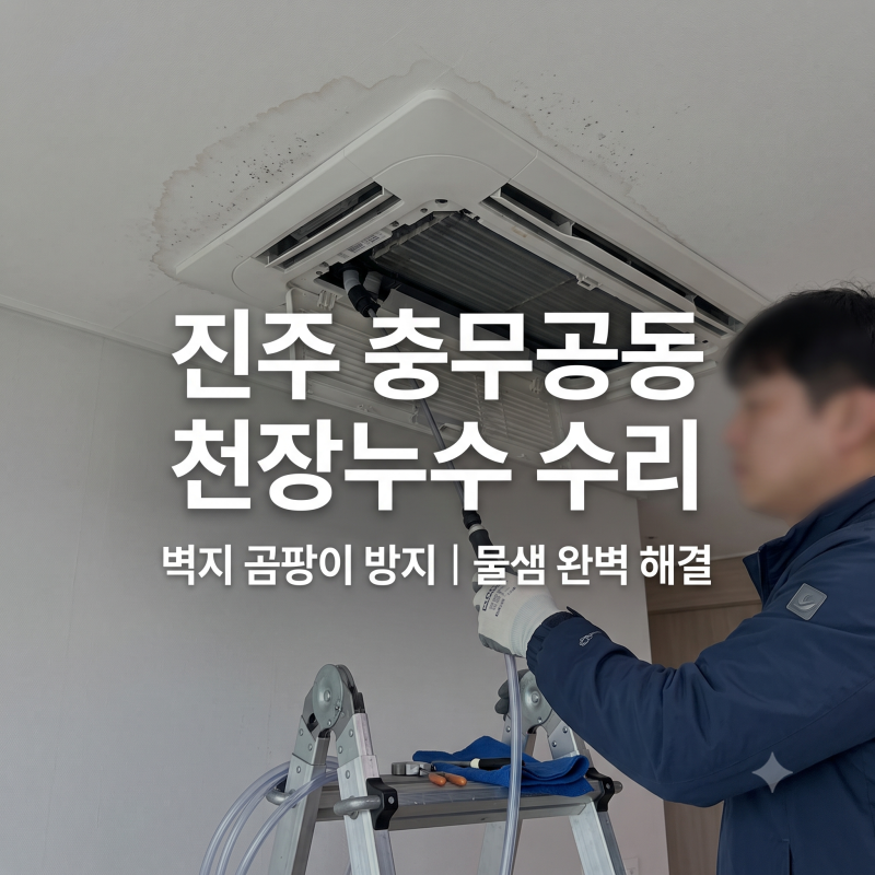 진주 충무공동 시스템에어컨누수 천장 벽지 곰팡이 방지 물샘 수리 가이드