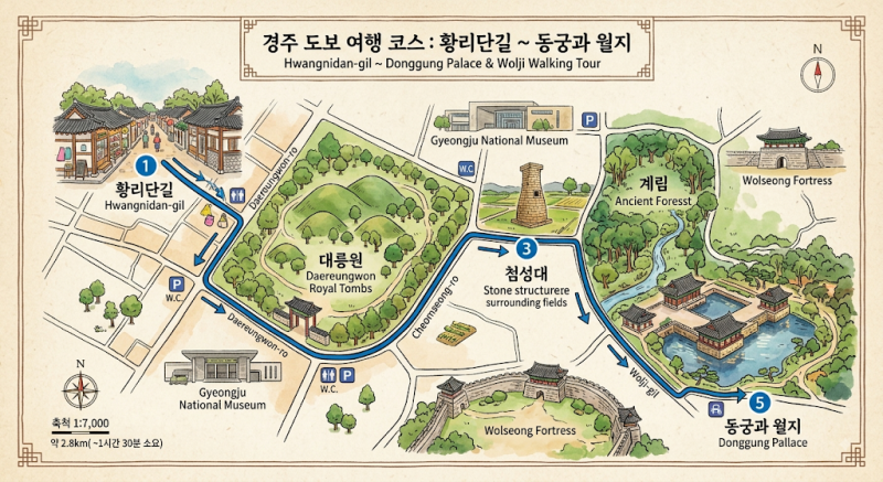 경주 걷기 좋은 곳 추천｜황리단길부터 첨성대 동궁과월지 코스