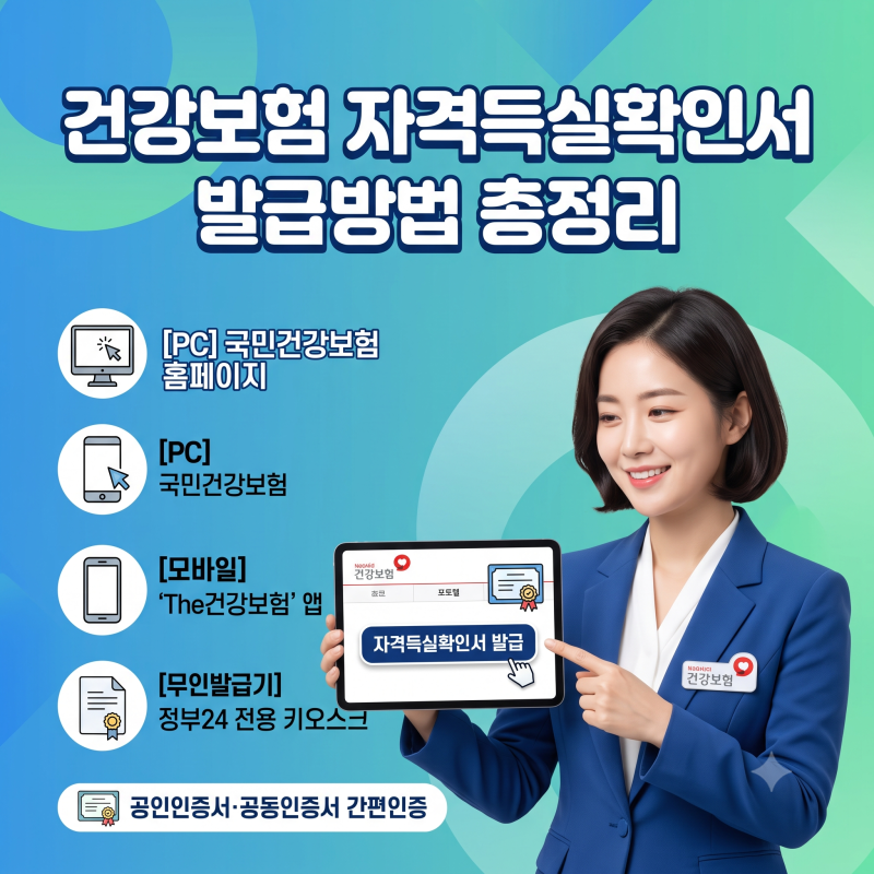 건강보험 자격득실확인서 발급방법 총정리 (인터넷·모바일·토스·정부24 + PDF 비밀번호 해제....