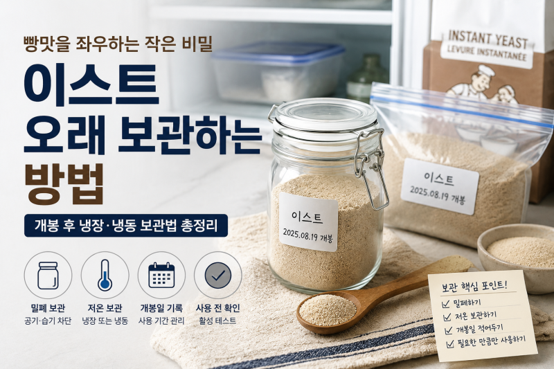 이스트 오래 보관하는 방법