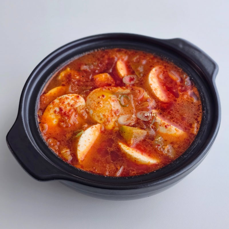 간단 순두부찌개 레시피 고기 해물 없이 순두부찌개 끓이는법