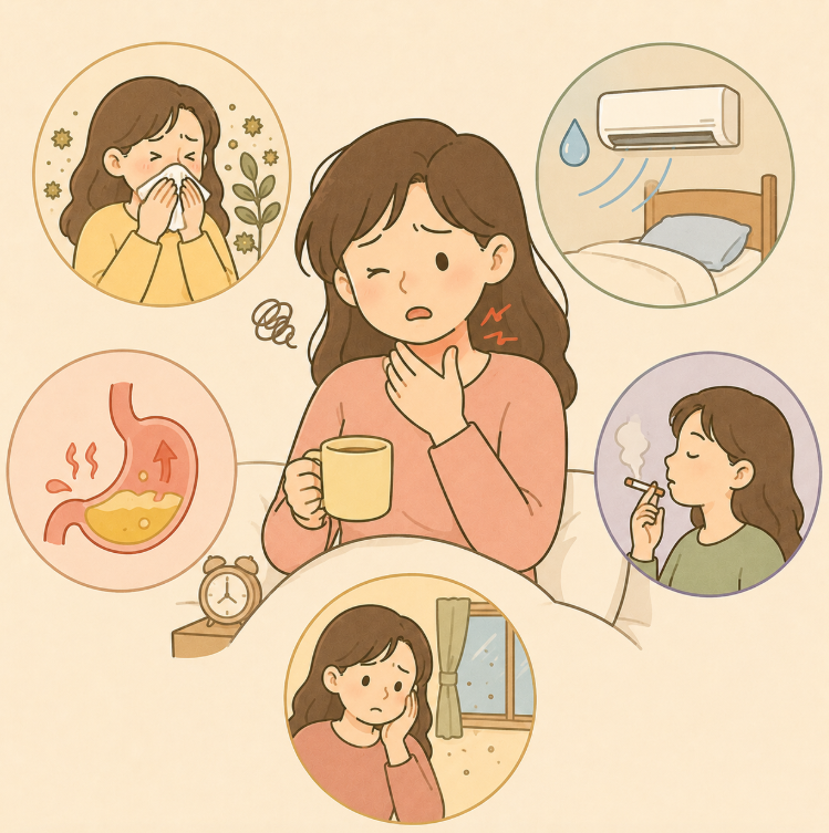 "아침마다 목이 칼칼한데…" 감기인 줄 알았던 의외의 이유 5가지
