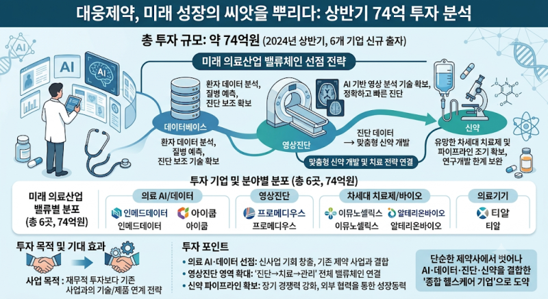 대웅제약, 상반기에만 74억 투자…‘의료 AI·진단·신약’ 미래 먹거리 선점