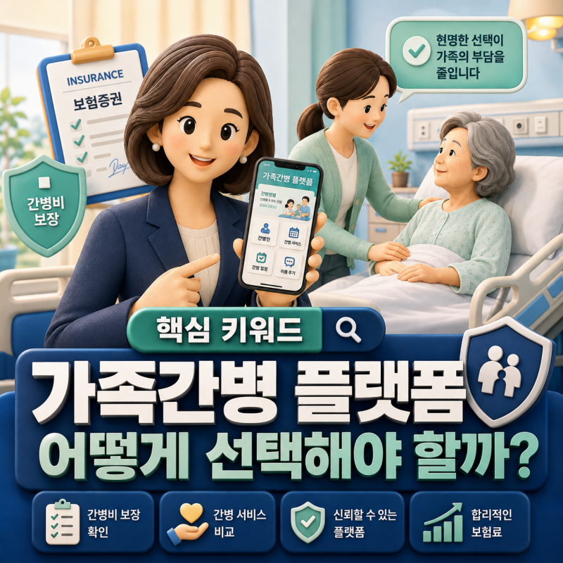 가족간병을 했다면 어떤 플랫폼을 선택해야 할까요? 간병보험 청구 전 체크사항