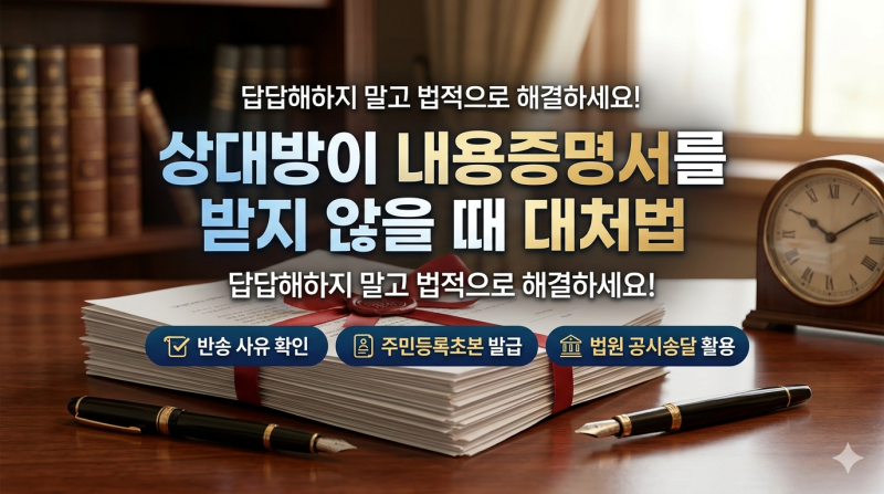 상대방이 내용증명 수령을 거부할 경우