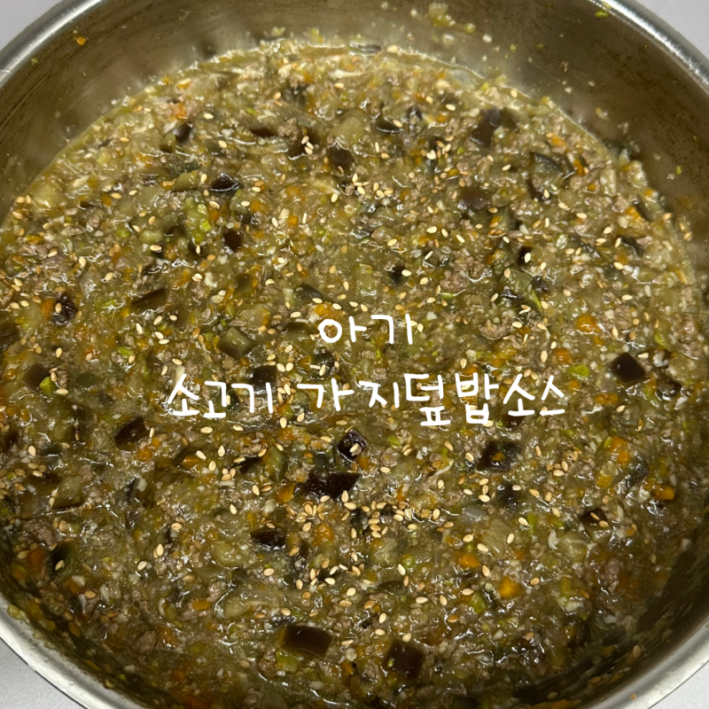 [한 그릇 유아식] 아기 무염 유아식 소고기 가지 덮밥소스 | 밥태기 극복