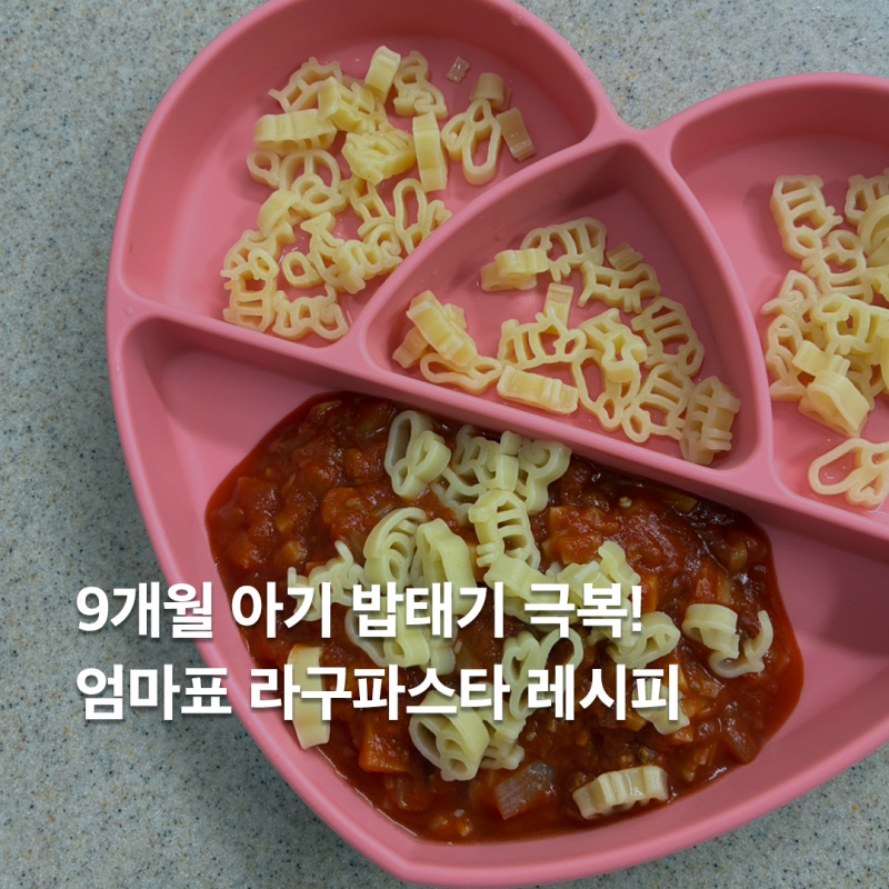 9개월 아기 라구 소스 만들기 라구파스타 레시피
