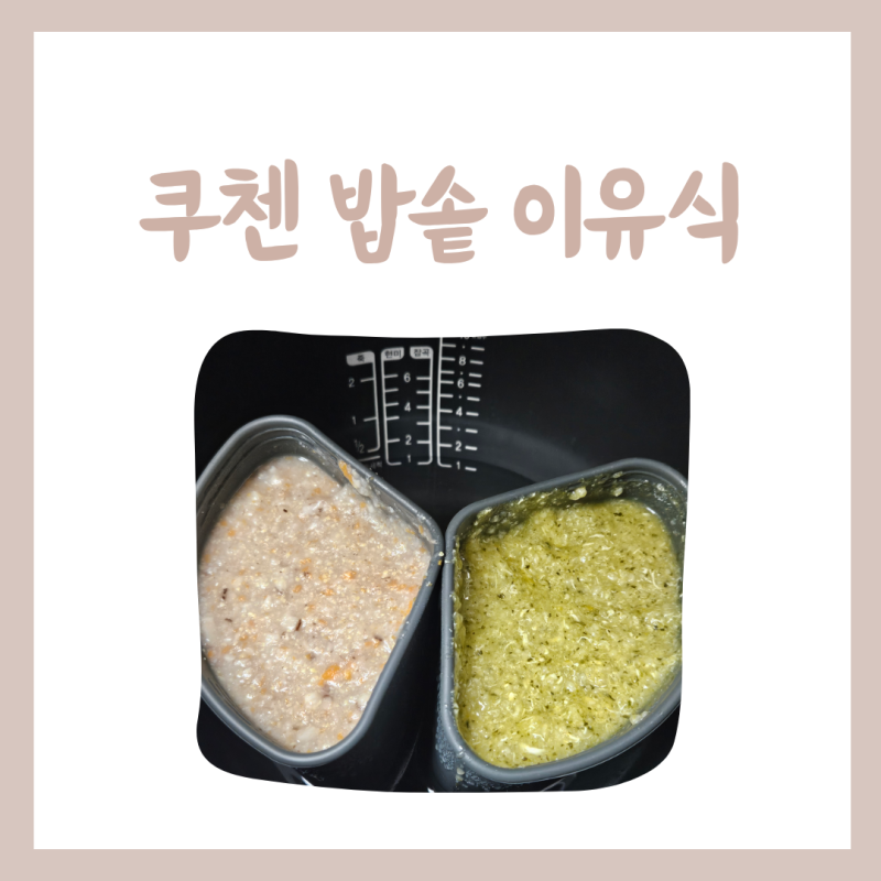 시행착오 끝! 쿠첸 밥솥으로 이유식 만들기