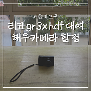 리코 GR3x HDF 대여 해우카메라 합정점 무인 렌탈 후기 + 작례