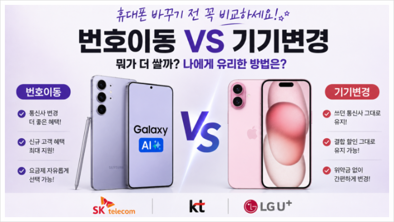 다사 휴대폰성지 인생네폰 기기변경 VS 번호이동