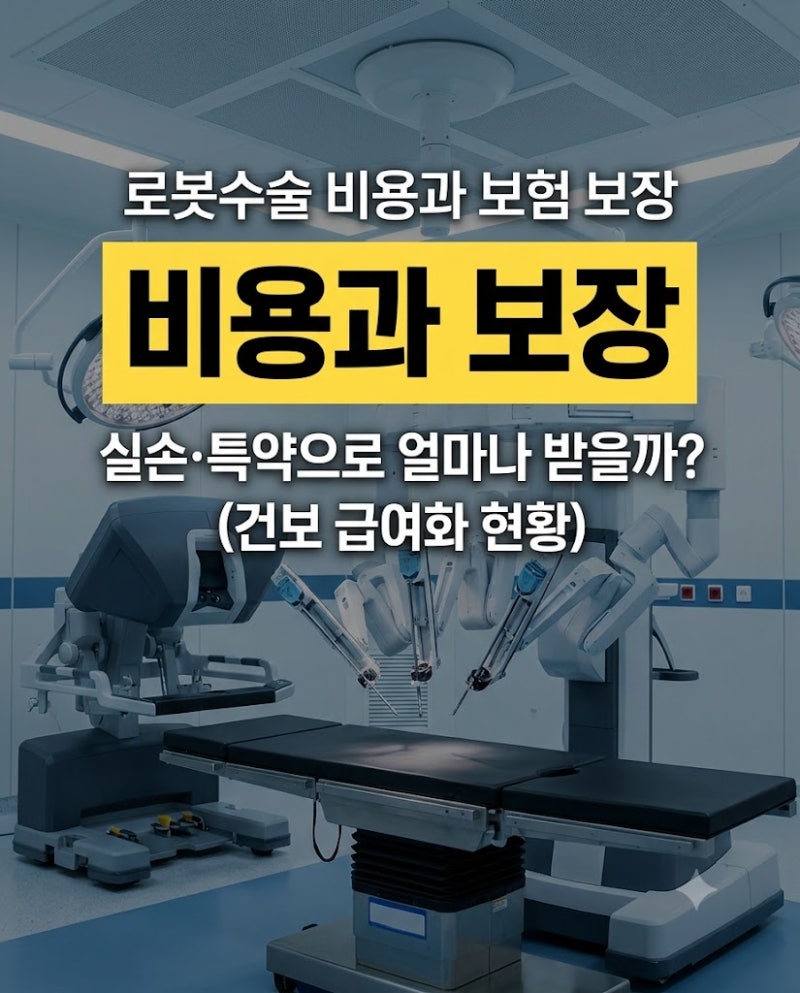 로봇수술 비용과 보험 보장, 실손보·특약으로 얼마나 받을까 (건강보험 급여화 현황)