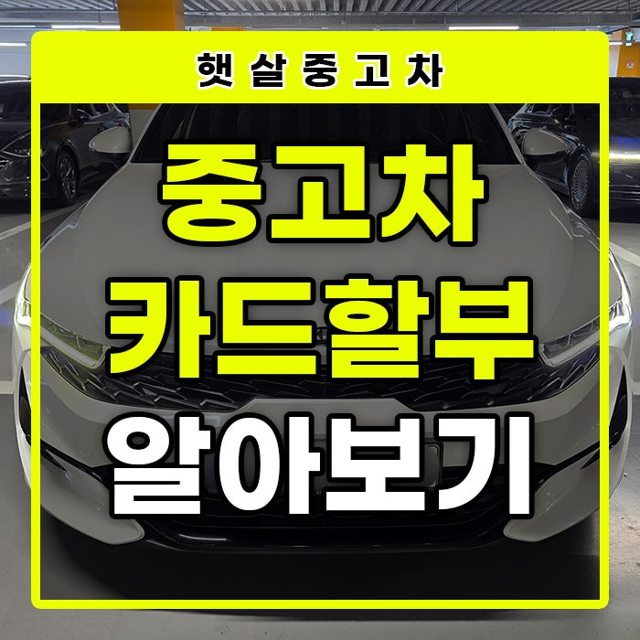 중고차카드할부 조건부터 총 납입까지 확인 포인트 정리