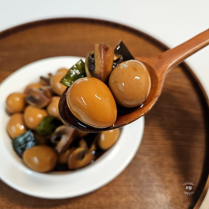 메추리알 장조림 만들기 양송이버섯 넣은 깐 메추리알 270g 장조림 황금 레시피