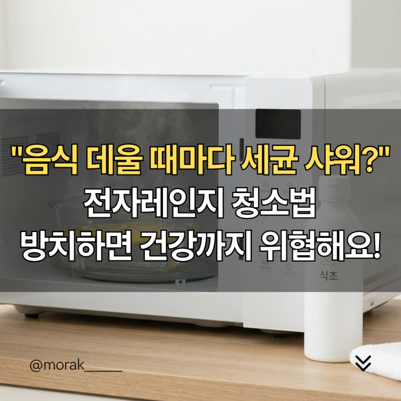 "음식 데울 때마다 세균 샤워?" 전자레인지 청소법·주방 위생·식중독 예방, 방치하면 건강까....
