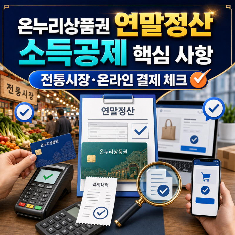 온누리상품권으로 연말정산 소득공제, 전통시장과 온라인 결제 시 우리가 반드시 챙겨야 할 ....