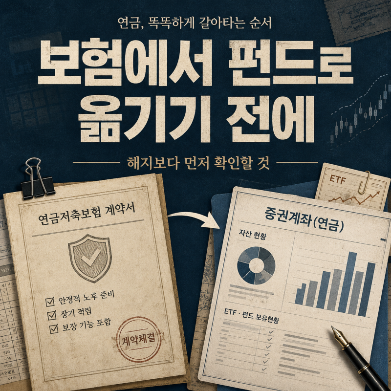 연금저축펀드 이전 방법, 보험 해지 없이 ETF 투자·세액공제·수수료 확인