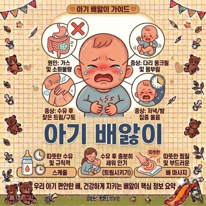 밤마다 자지러지는 신생아 배앓이(영아산통) 원인,증상부터 젖병,분유 교체 실전 팁 총정리