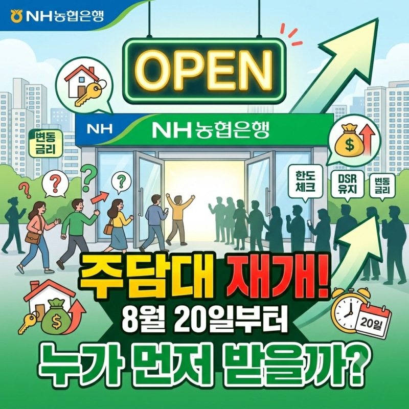 농협은행 주담대 재개, 20일부터 문 열린다…누가 먼저 받을까