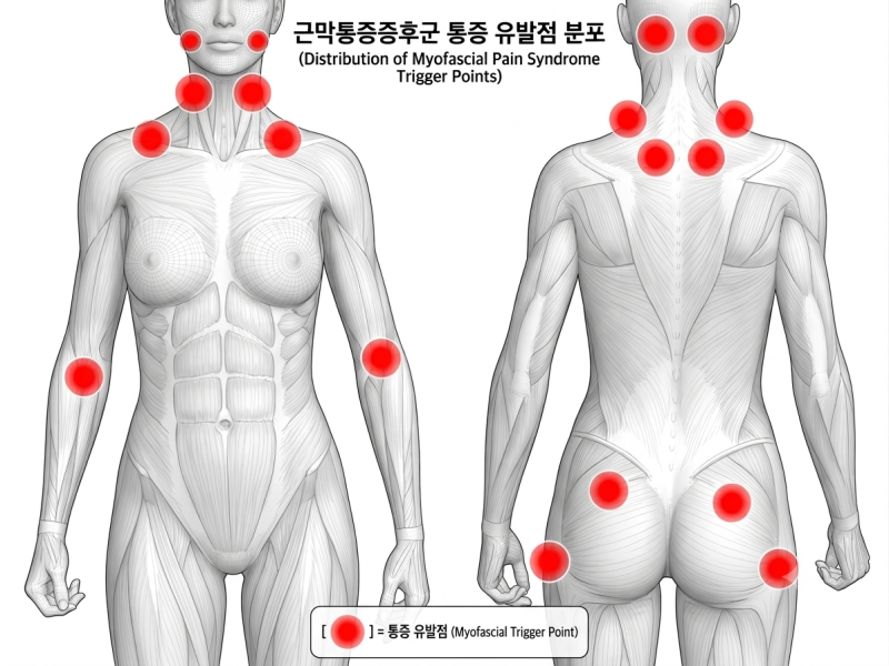 어깨 담걸렸을때 담걸리는 이유, 근막통증증후군 어깨목통증 결림