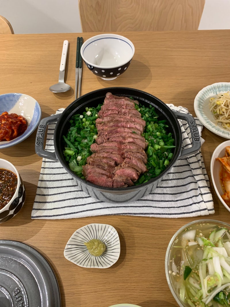 스타우브로 부채살 솥밥 만들기