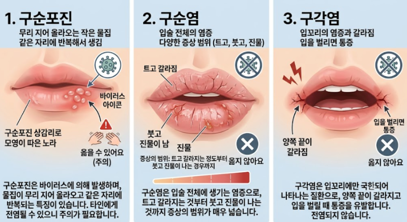 구순염 원인 전염 증상 약국 연고 아시클로버 발라도 될까?