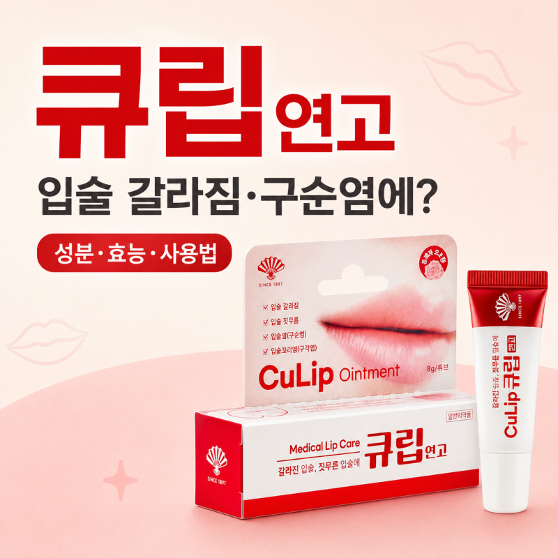 [입술연고] 큐립연고 입술 갈라짐·구순염에 사용할까? 성분·효능·사용법 정리