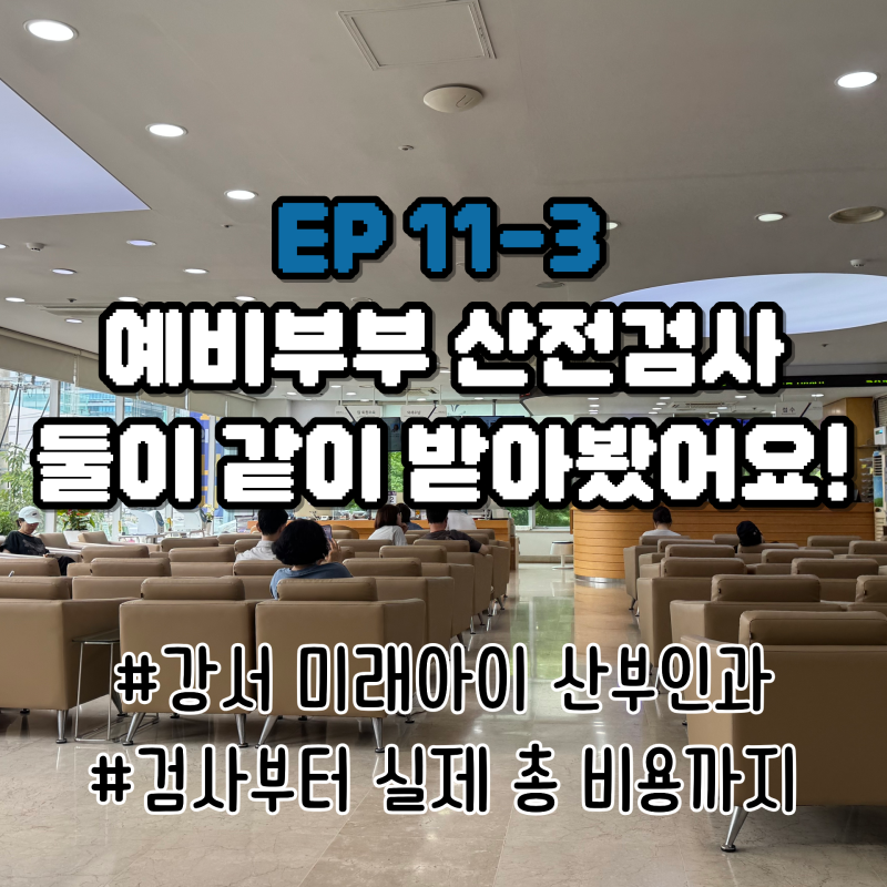 EP11-3. 예비부부 산전검사 후기｜여자·남자 검사과정부터 비용까지, 강서 미래아이산부인과