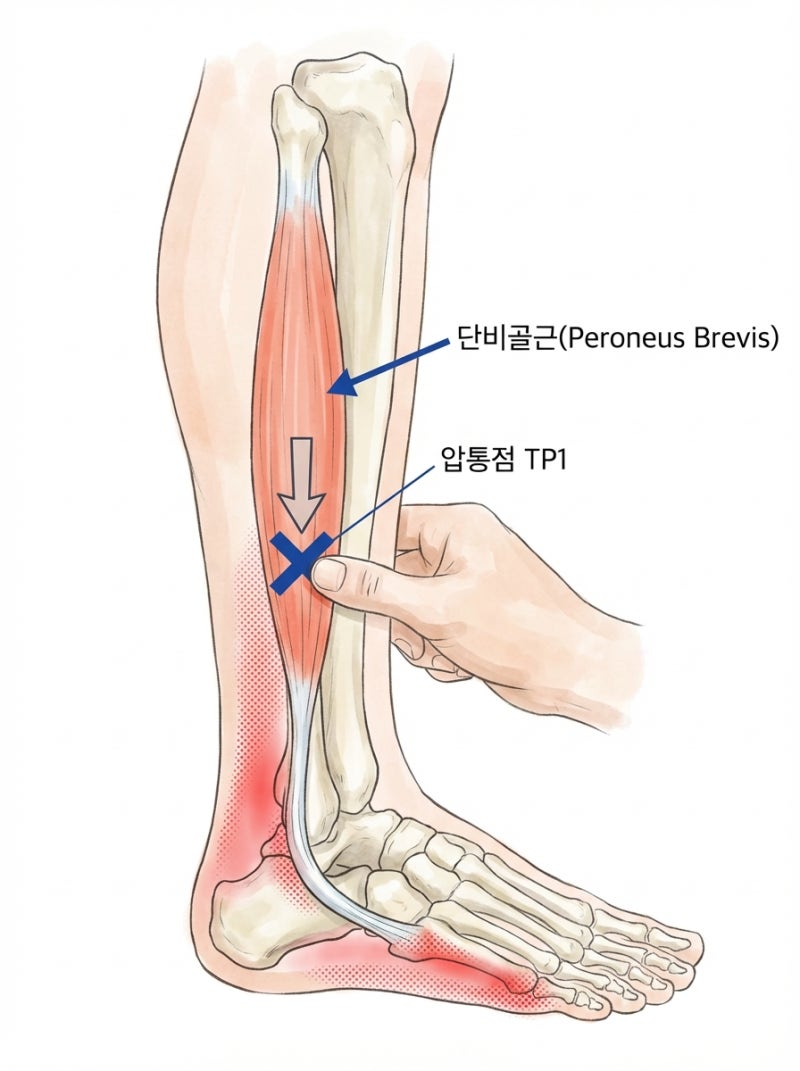 왼쪽 발목과 종아리통증
