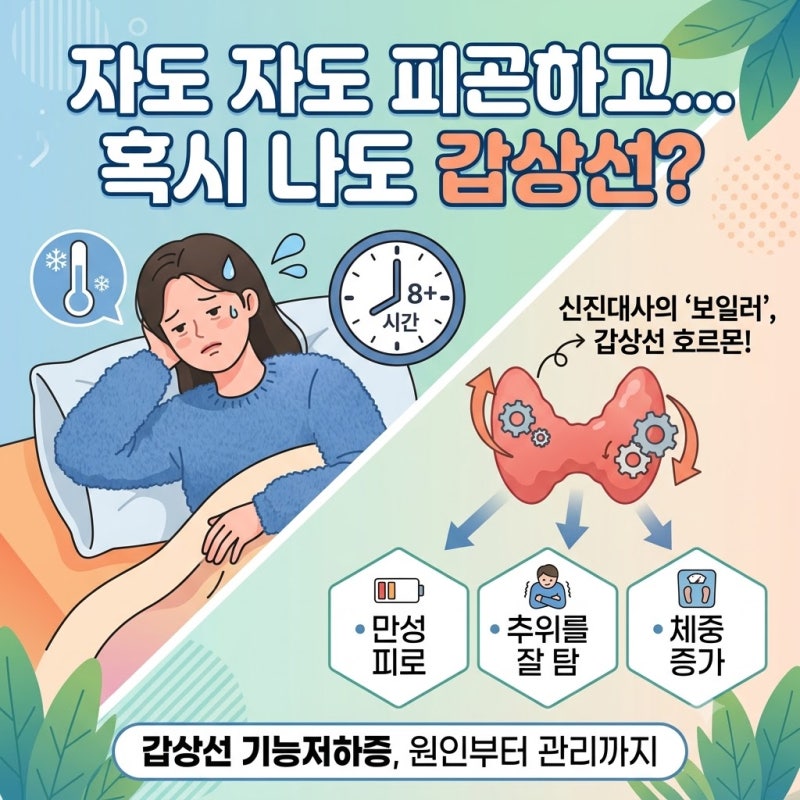 갑상선 기능저하증 초기 증상 원인부터 약 복용법 및 관리 팁 총정리