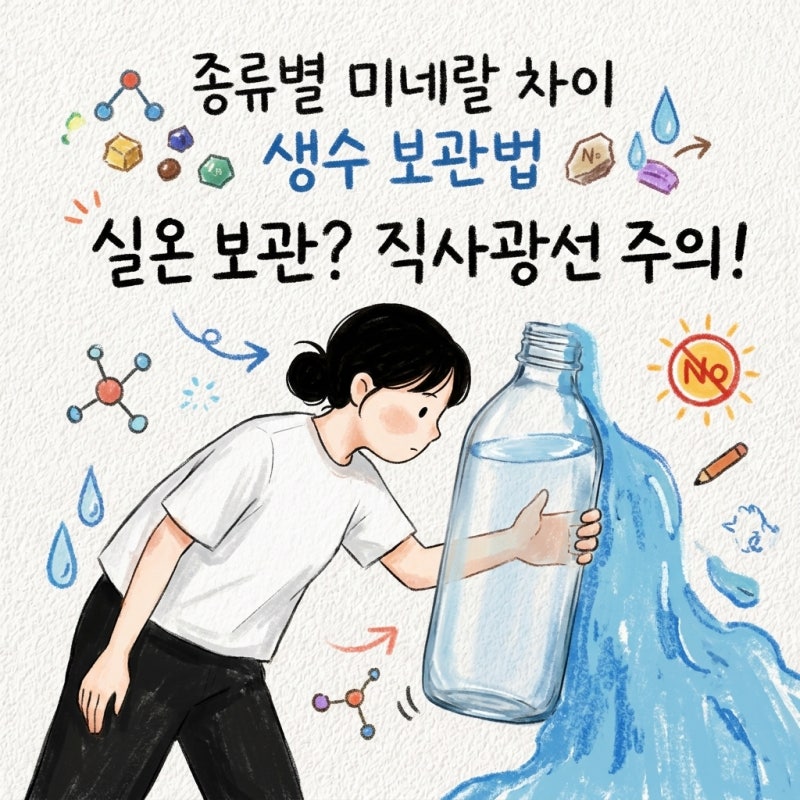 종류별 미네랄 차이와 실온에 둬도 되는지 생수 보관법