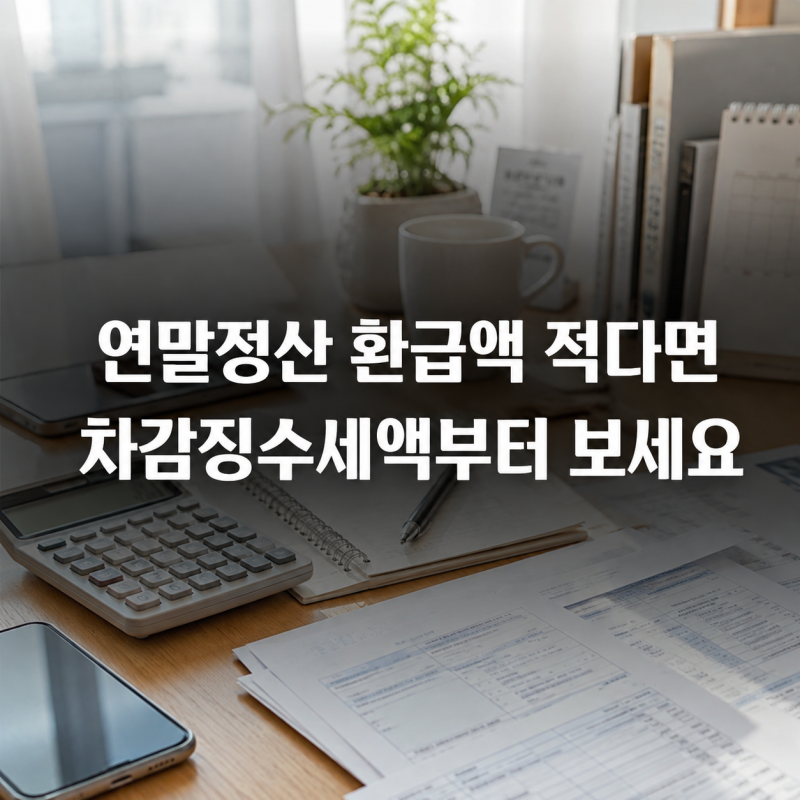 환급금이 적다면 이 숫자부터 보세요｜연말정산 원천징수영수증·환급액·차감징수세액