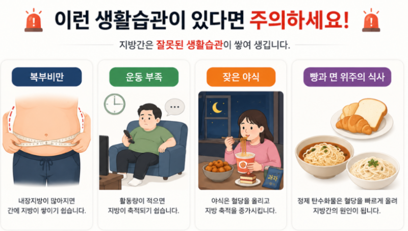 성인 4명 중 1명 ‘대사이상 지방간’｜술 안 마셔도 생긴다? 증상·간수치·없애는 법 총정리
