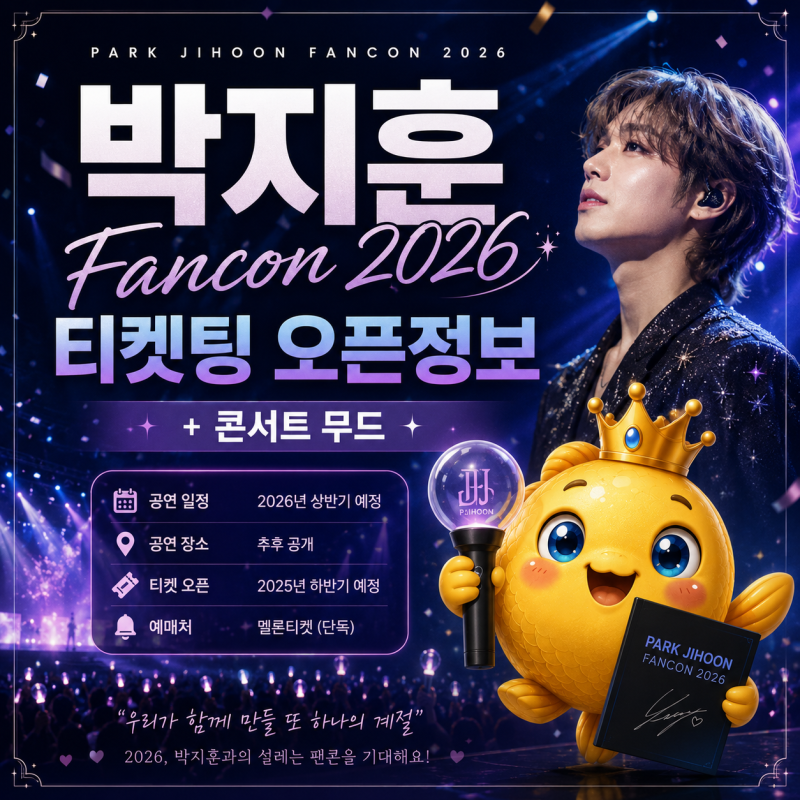 박지훈 팬콘 2026 총정리｜서울 앙코르 콘서트 티켓 오픈 정보