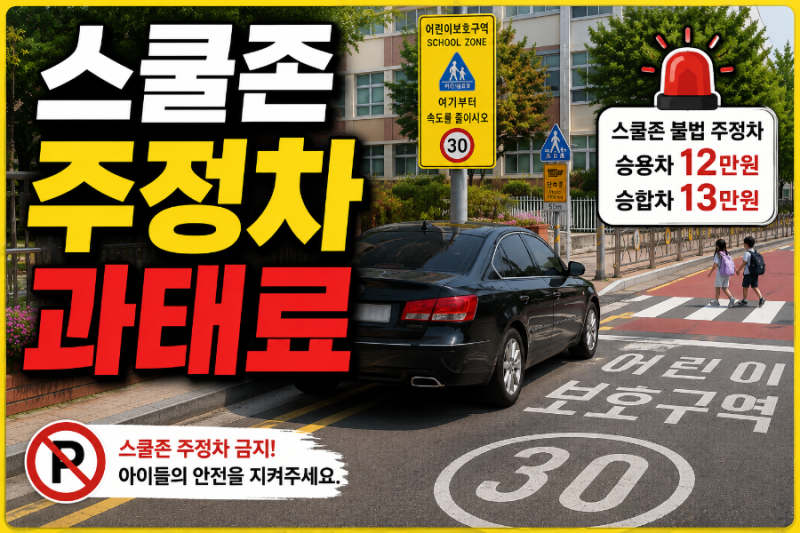 스쿨존 주정차 과태료 12만원 및 단속·속도제한 총정리
