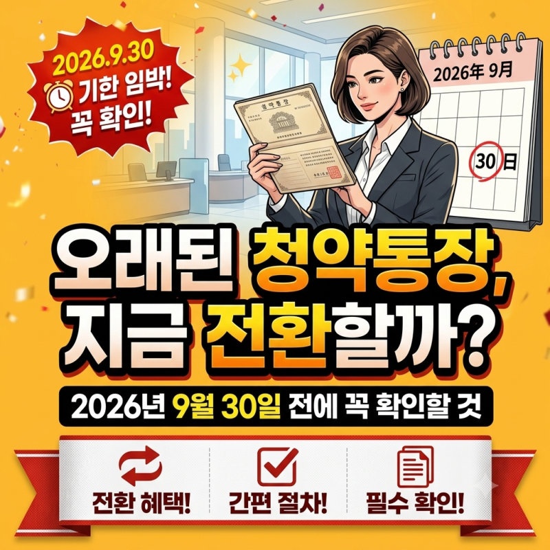 옛날 청약통장 주택청약종합저축으로 바꿔야 할까?