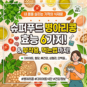 병아리콩 효능 6가지와 칼로리,삶는방법,다이어트 부작용까지 총정리!