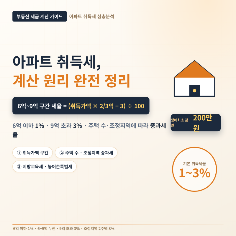 아파트 취득세 계산기 없이 3분 만에 끝내는 실전 계산법