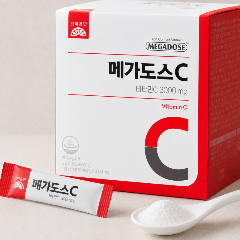 고려은단 메가도스C 3000 추천 후기｜고함량 비타민C·비타민C 분말·스틱 영양제 알약 이문샷 ....