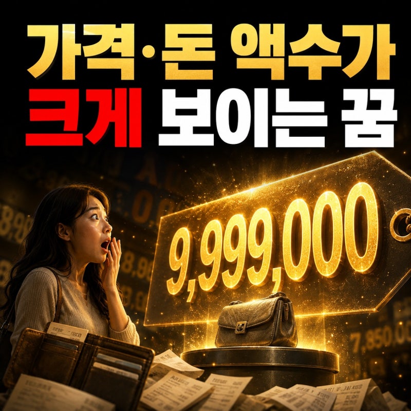 물건 가격과 돈의 액수가 크게 보이는 꿈｜비싼 가격·큰돈 숫자 해몽