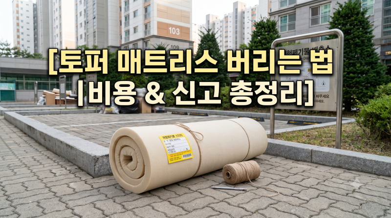 [토퍼 매트리스 버리는 법] 대형 폐기물 스티커 비용 및 종량제 배출 3단계 정리