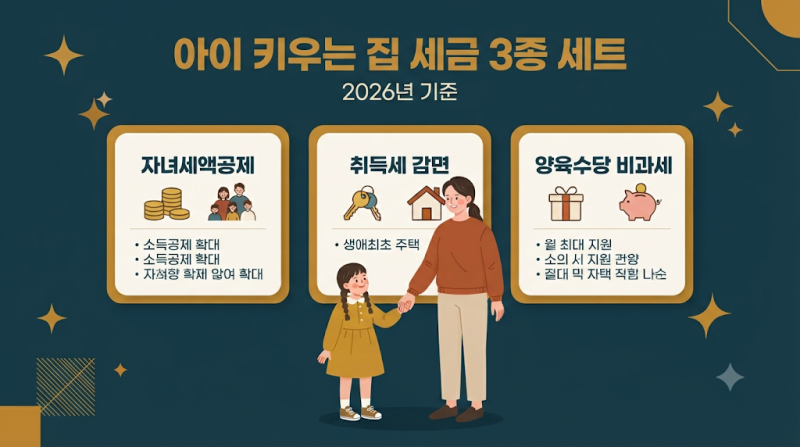 아이 키우는 집 세금 3종 세트, 2026년 나이 기준 바뀐 거 확인하셨나요?