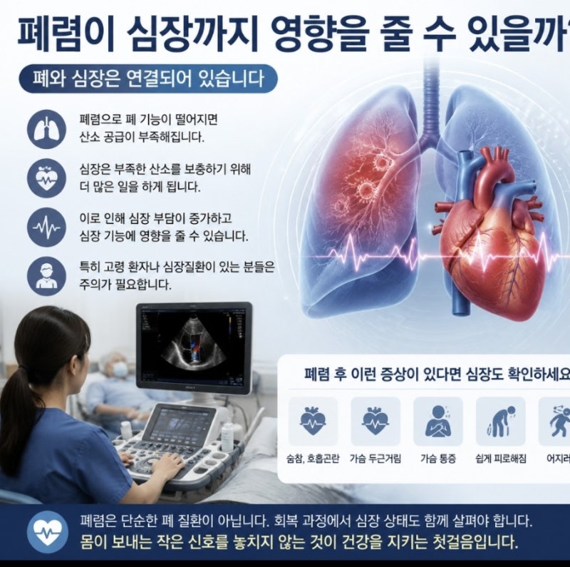 고령 환자의 폐렴, 왜 심장까지 살펴봐야 할까요?